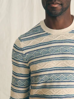 Faherty Brand Striped Crew Sweater -