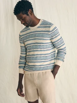Faherty Brand Striped Crew Sweater -