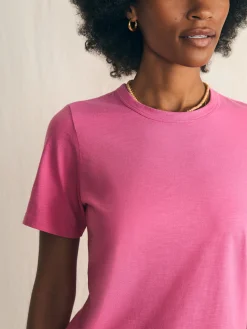 Women Faherty Brand Sunwashed Crew Tee -