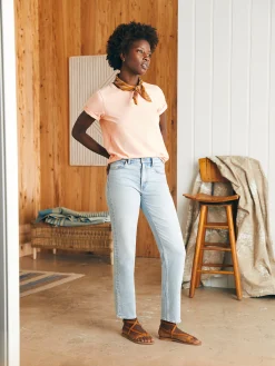 Women Faherty Brand Sunwashed Crew Tee -