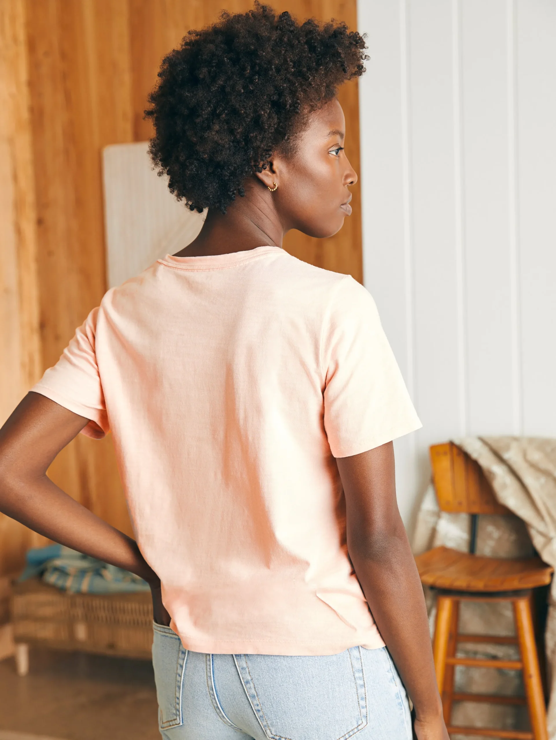 Women Faherty Brand Sunwashed Crew Tee -