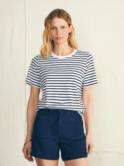 Women Faherty Brand Sunwashed Crew Tee -