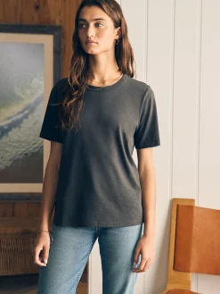 Women Faherty Brand Sunwashed Crew Tee -