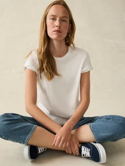 Women Faherty Brand Sunwashed Crew Tee -