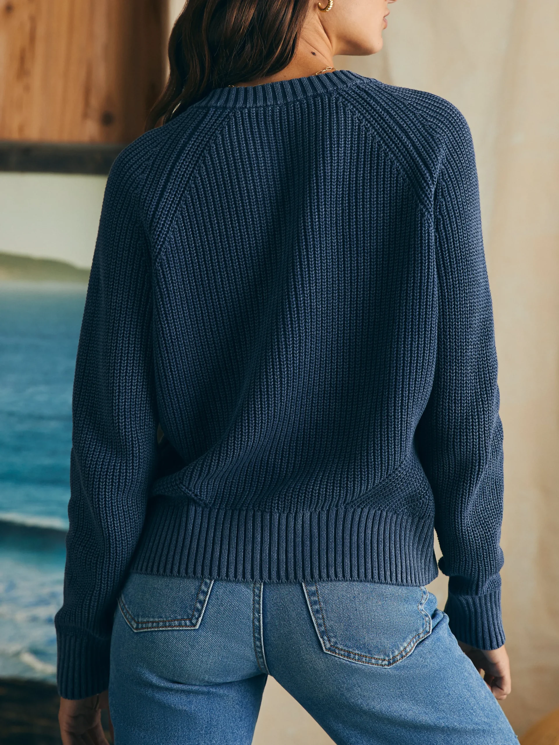 Women Faherty Brand Sunwashed Fisherman Cardigan -