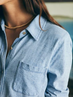 Women Faherty Brand Sunwashed Knit Shirt -