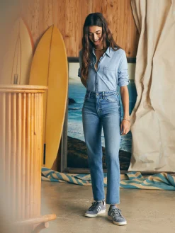 Women Faherty Brand Sunwashed Knit Shirt -