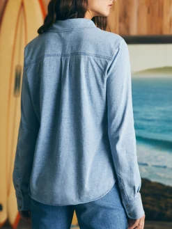 Women Faherty Brand Sunwashed Knit Shirt -