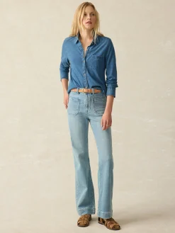 Women Faherty Brand Sunwashed Knit Shirt -