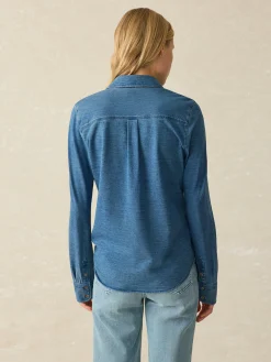 Women Faherty Brand Sunwashed Knit Shirt -