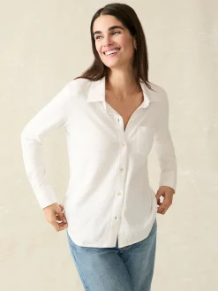 Women Faherty Brand Sunwashed Knit Shirt -