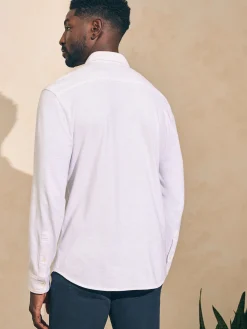 Faherty Brand Sunwashed Knit Shirt (Single Pocket) -