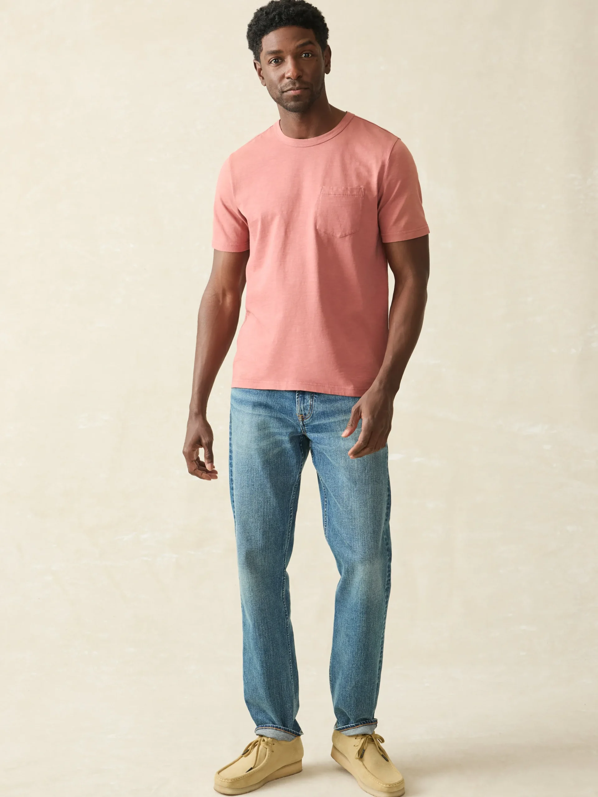 Faherty Brand Sunwashed Pocket Tee (Tall) -