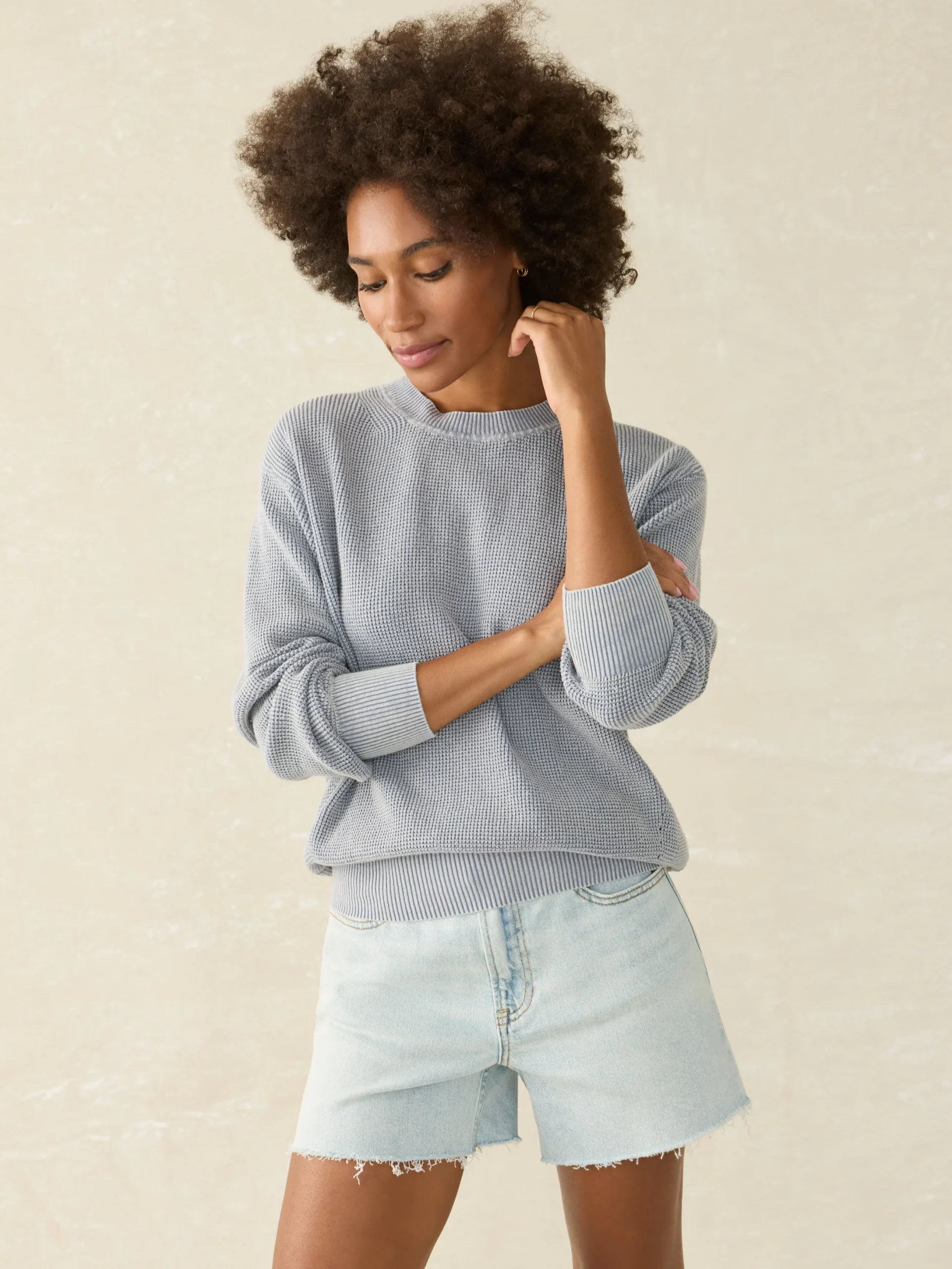 Women Faherty Brand Sunwashed Relaxed Sweater -