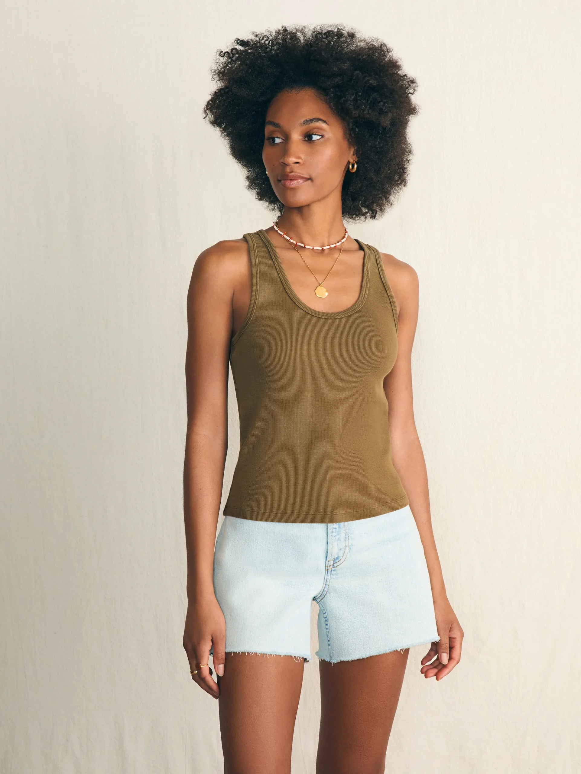Women Faherty Brand Sunwashed Rib Tank -