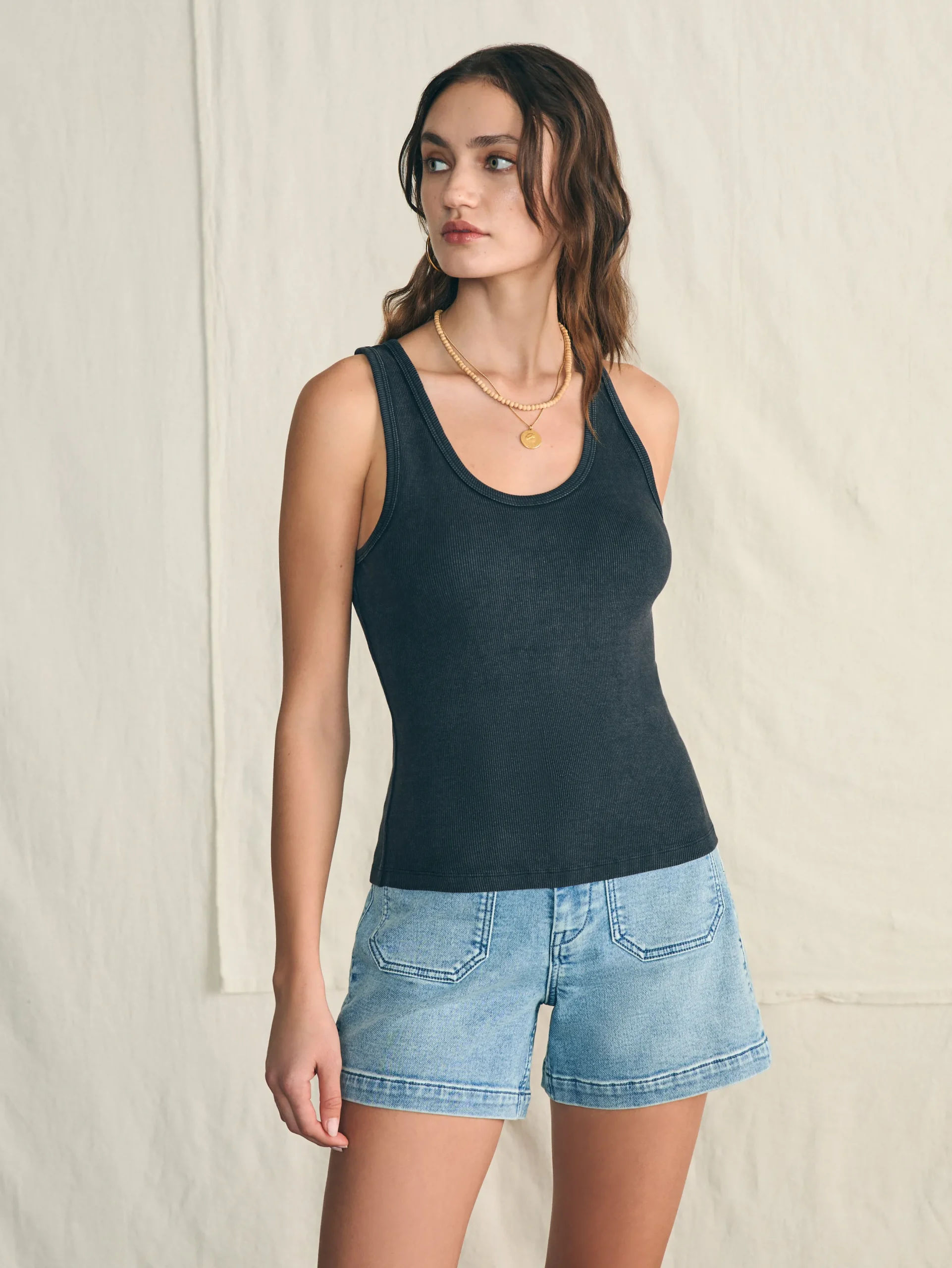 Women Faherty Brand Sunwashed Rib Tank -