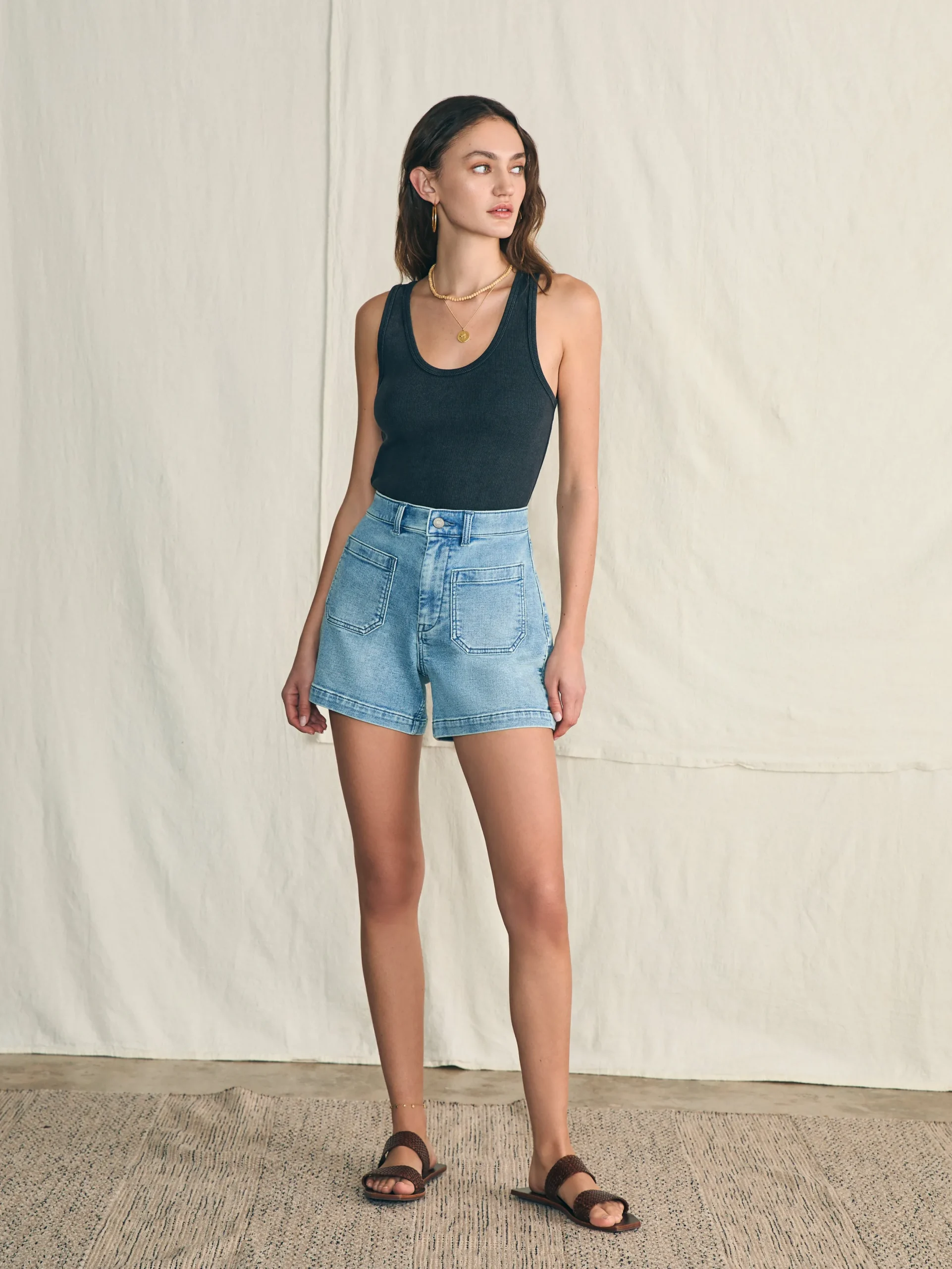 Women Faherty Brand Sunwashed Rib Tank -