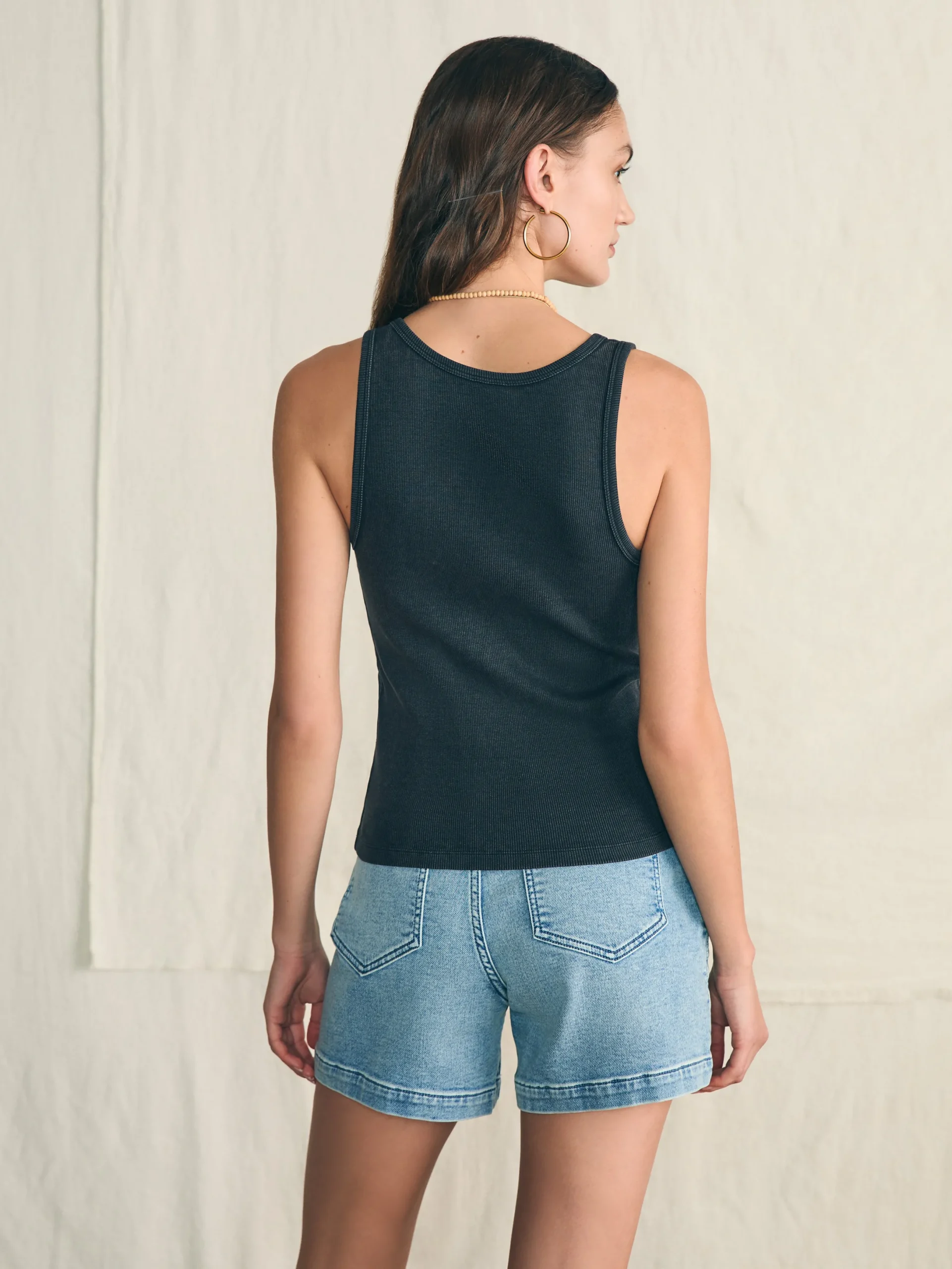 Women Faherty Brand Sunwashed Rib Tank -