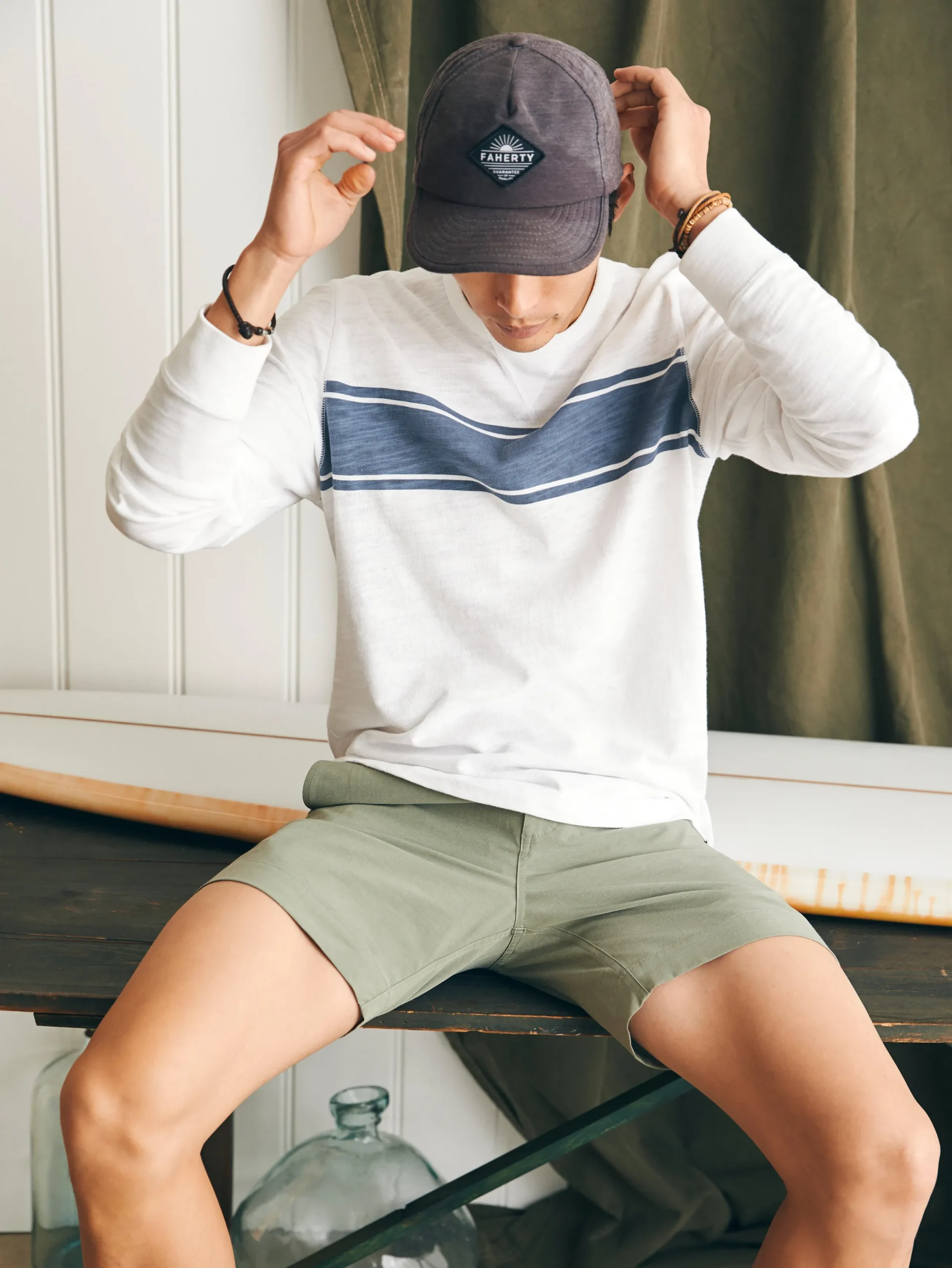 Faherty Brand Sunwashed Slub Crew -