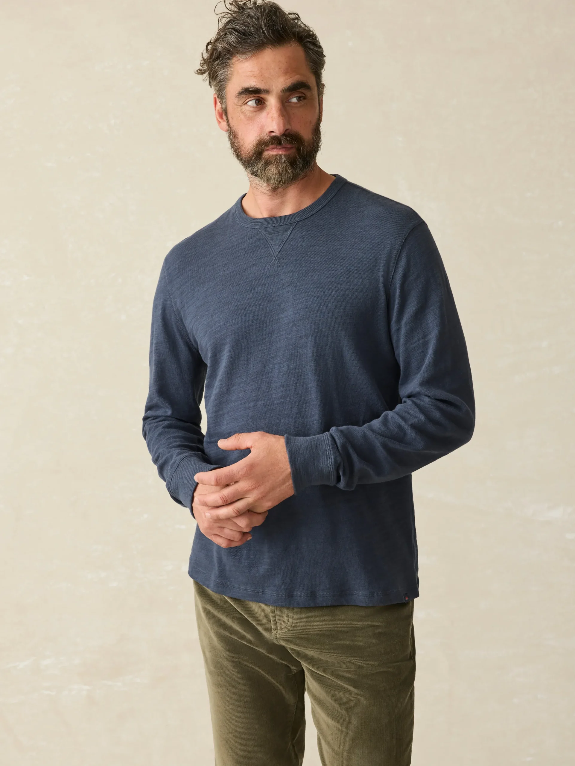 Faherty Brand Sunwashed Slub Crew (Tall) -