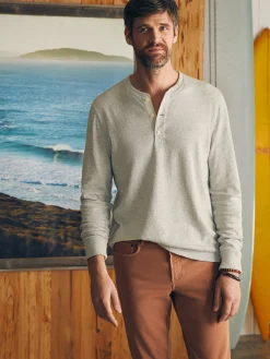 Faherty Brand Sunwashed Slub Henley -
