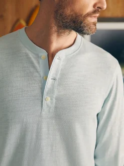 Faherty Brand Sunwashed Slub Henley (Tall) -