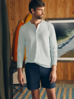 Faherty Brand Sunwashed Slub Henley (Tall) -