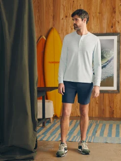 Faherty Brand Sunwashed Slub Henley (Tall) -