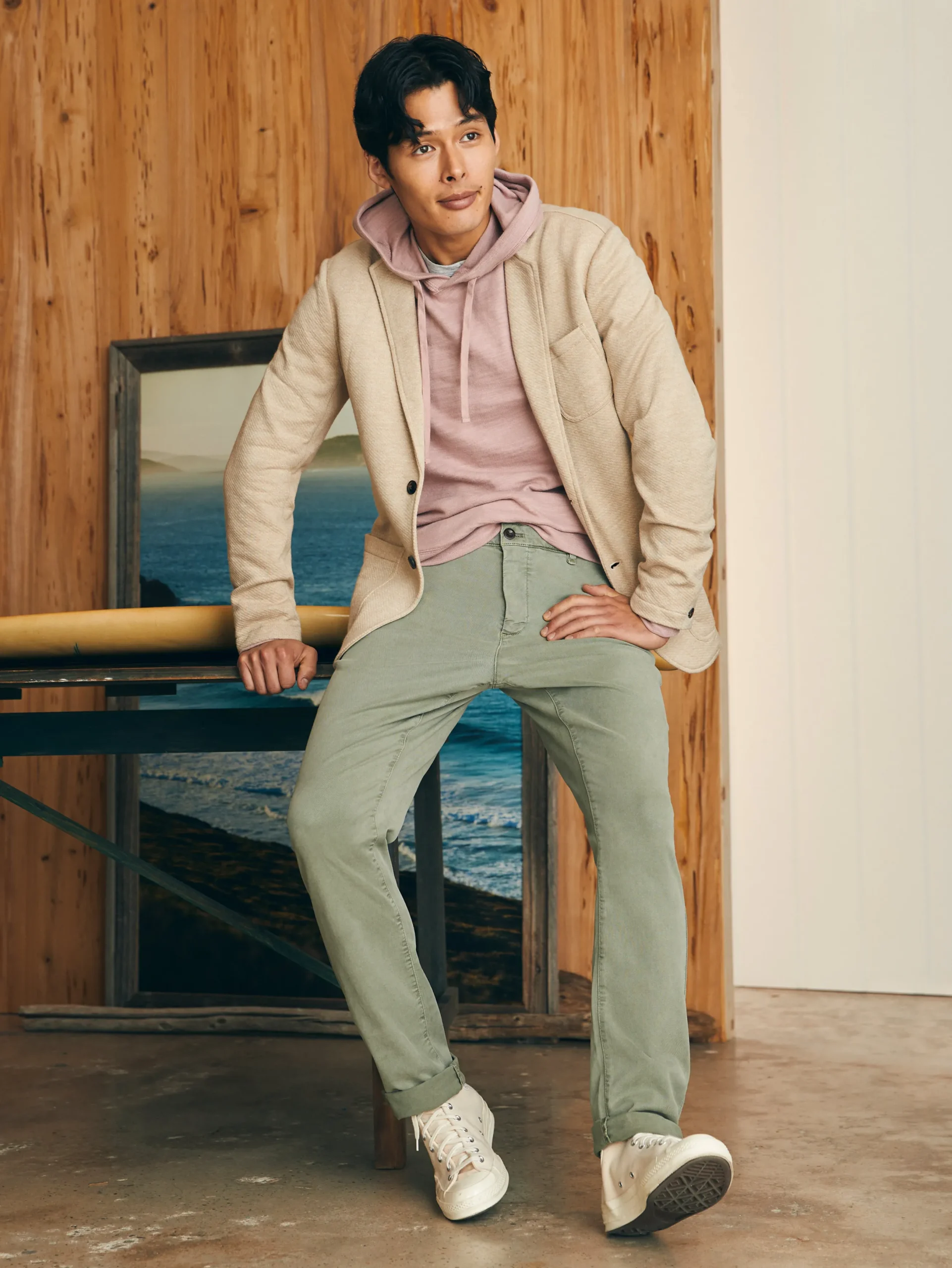Faherty Brand Sunwashed Slub Hoodie -