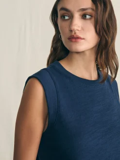 Women Faherty Brand Sunwashed Slub Muscle Tank -