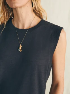 Women Faherty Brand Sunwashed Slub Muscle Tank -