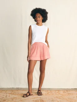 Women Faherty Brand Sunwashed Slub Muscle Tank -
