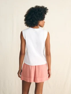 Women Faherty Brand Sunwashed Slub Muscle Tank -