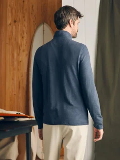 Faherty Brand Sunwashed Slub Quarter Zip (Tall) -