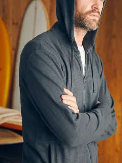 Faherty Brand Sunwashed Slub Zip Hoodie -