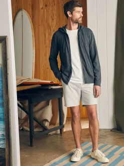 Faherty Brand Sunwashed Slub Zip Hoodie -