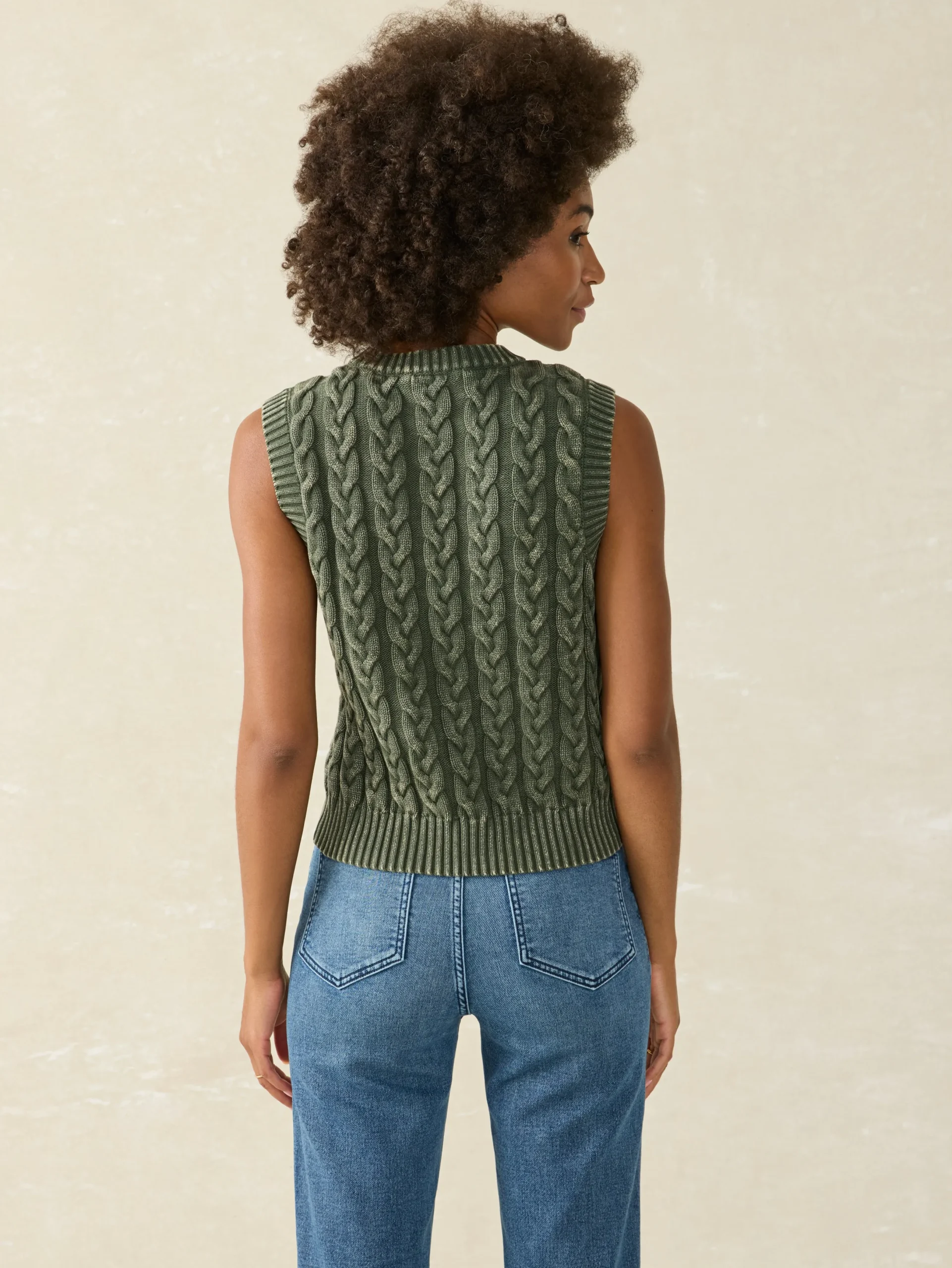 Women Faherty Brand Sunwashed Sweater Vest -
