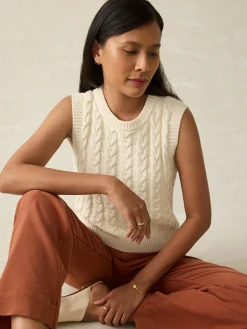 Women Faherty Brand Sunwashed Sweater Vest -