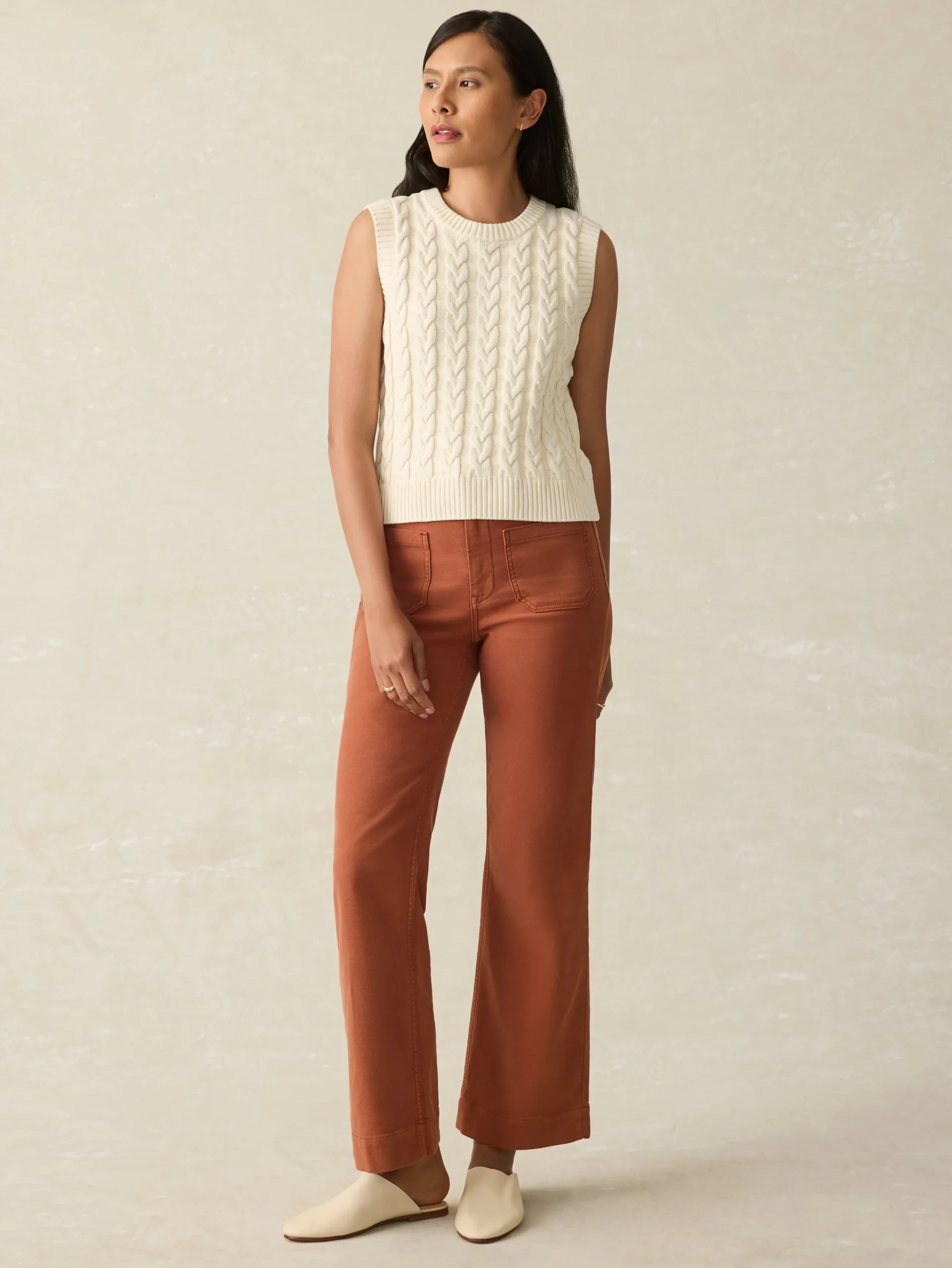 Women Faherty Brand Sunwashed Sweater Vest -