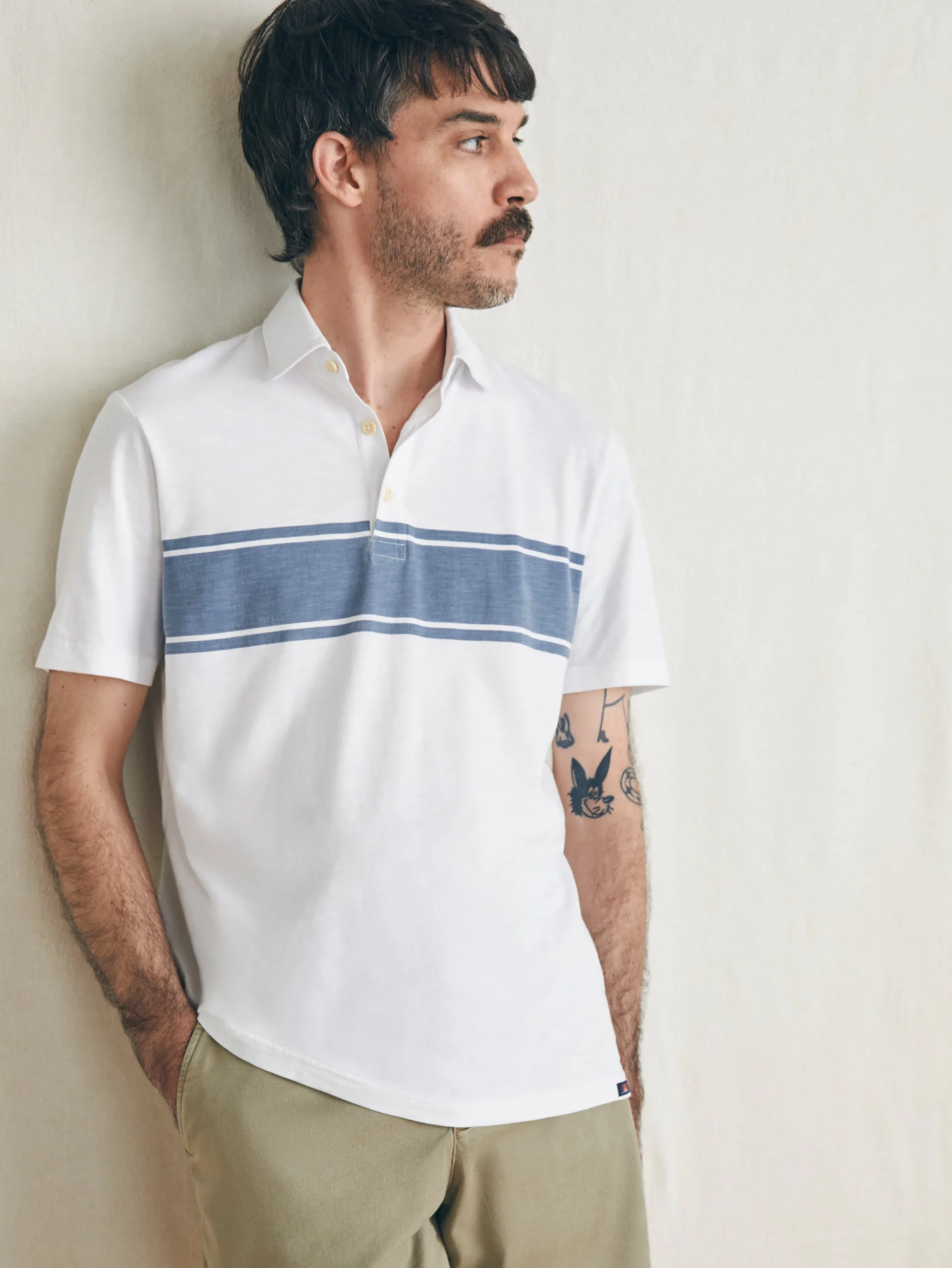 Faherty Brand Sunwashed T-Shirt Polo -