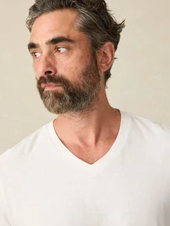 Faherty Brand Sunwashed V-Neck Tee -