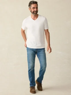 Faherty Brand Sunwashed V-Neck Tee -