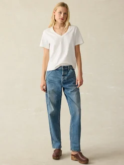Women Faherty Brand Sunwashed V-Neck Tee -