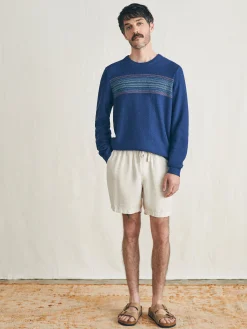 Faherty Brand Surf Stripe Crew Sweater -