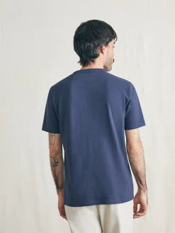 Faherty Brand Surf Stripe Sunwashed Pocket Tee -