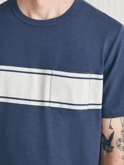 Faherty Brand Surf Stripe Sunwashed Tee (Tall) -