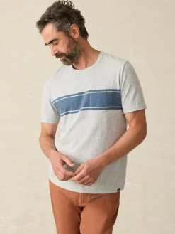 Faherty Brand Surf Stripe Sunwashed Tee (Tall) -