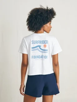 Women Faherty Brand Surfrider Sunwashed Cropped Tee -