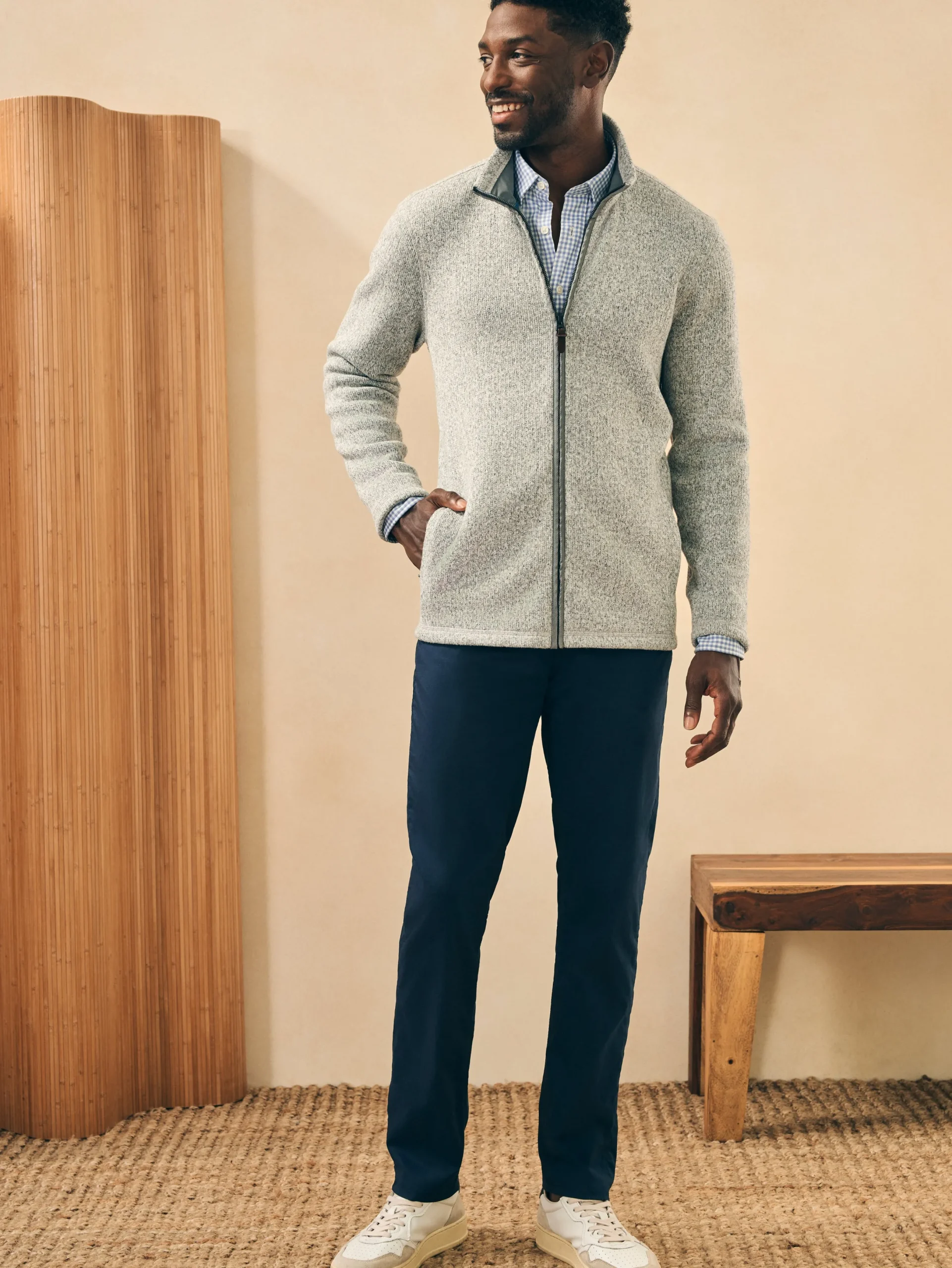 Faherty Brand Sweater Fleece Full Zip -