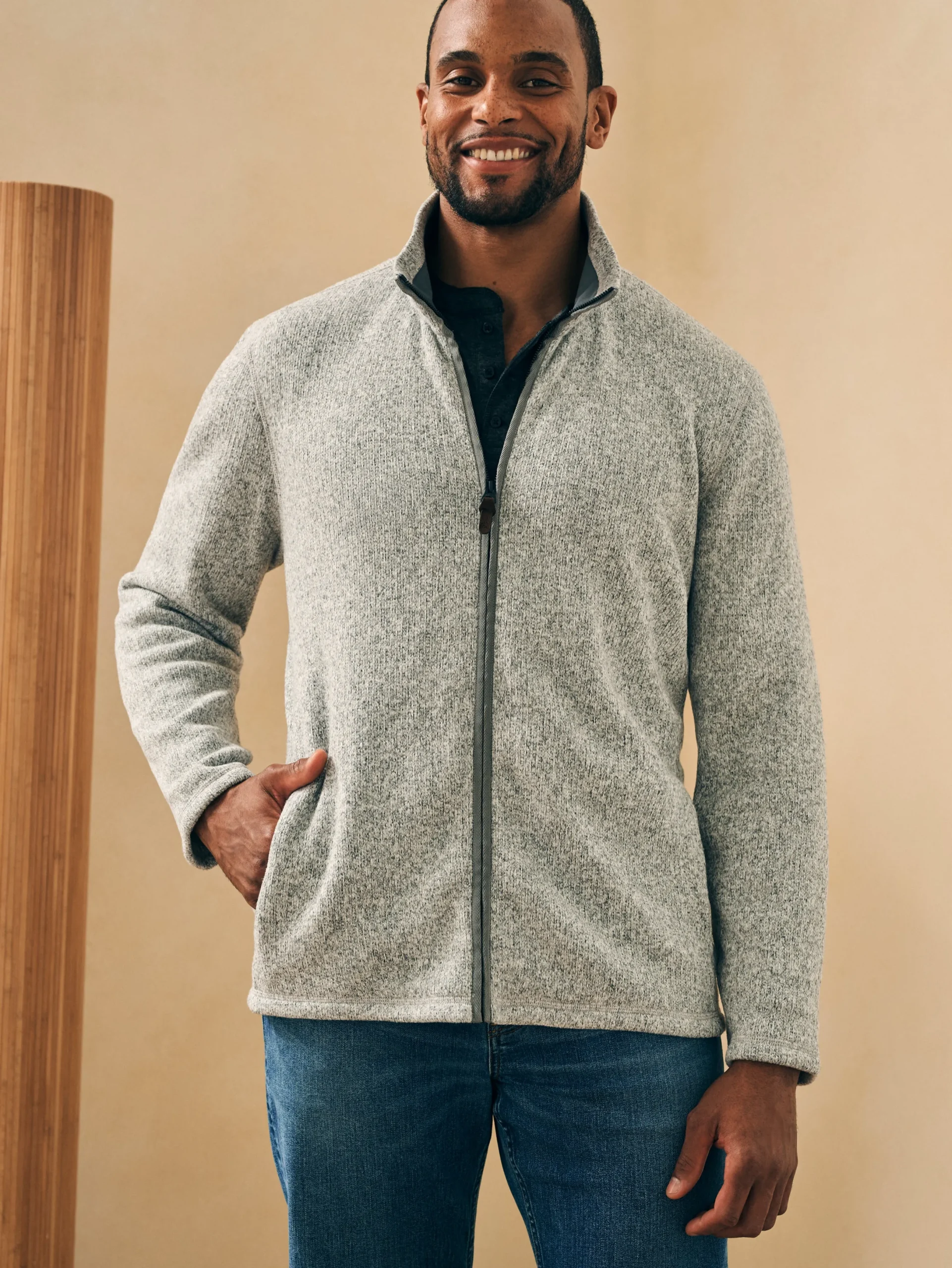 Faherty Brand Sweater Fleece Full Zip -